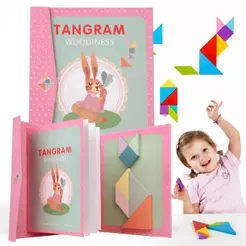 Tangram Magnético Infantil Educativo | Quebra-Cabeça de Aprendizagem