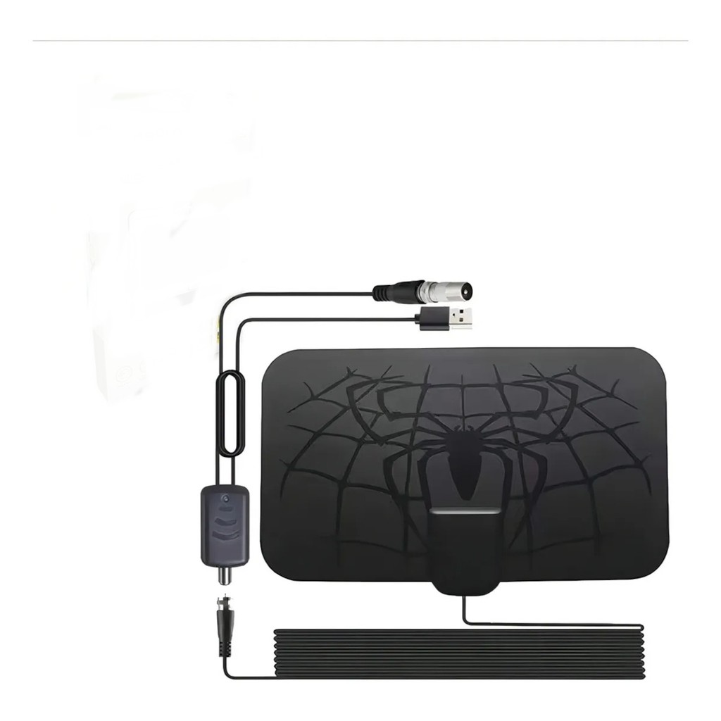 Antena Digital Interna com Amplificador Sinal Booster Flex - Recepção UHF 360m