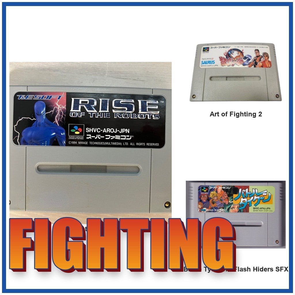 Versus Fighting Rise of the Robots/Art of 2/Battle Tycoon Flash Hiders SFX SFC SNES Super Famicom Used Tested Working