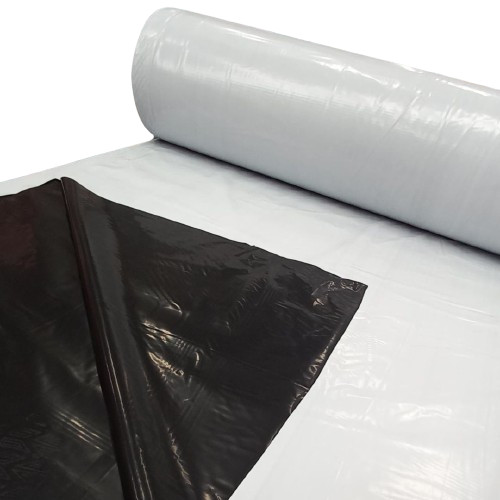 Lona Preta e Branca 6x3m 200 Micras Anti UV Resistente