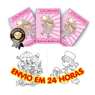Lembrancinha Circo Rosa Revistinha de Colorir Personalizada Nome Idade Festa Infantil Criativa