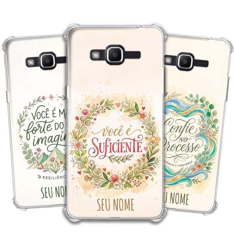Capa Capinha - Samsung Galaxy J2 Prime - Frases Inspiradoras Motivacionais Personalizada Nome