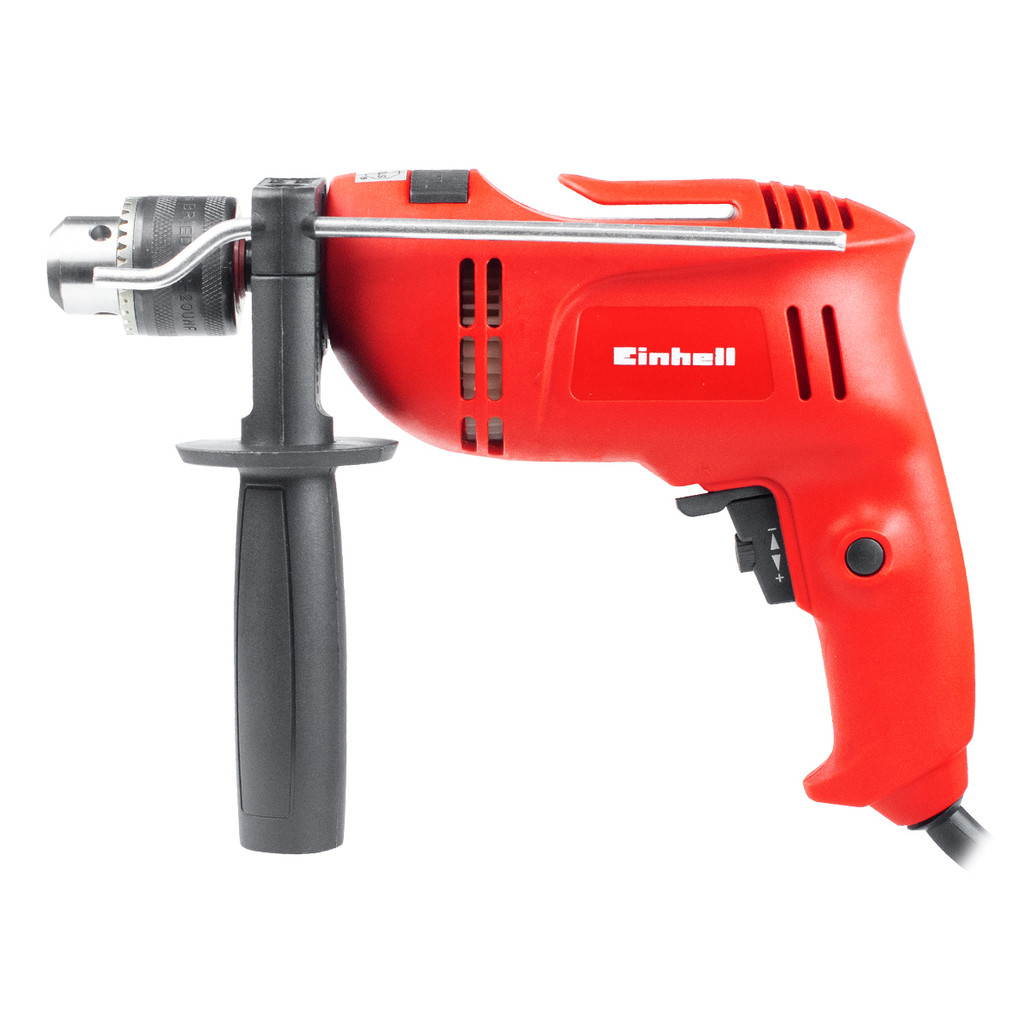 Furadeira Impacto Einhell 650W Profissional Mandril 13mm 12 Maquina Furar Parede Alvenaria 127V 220V