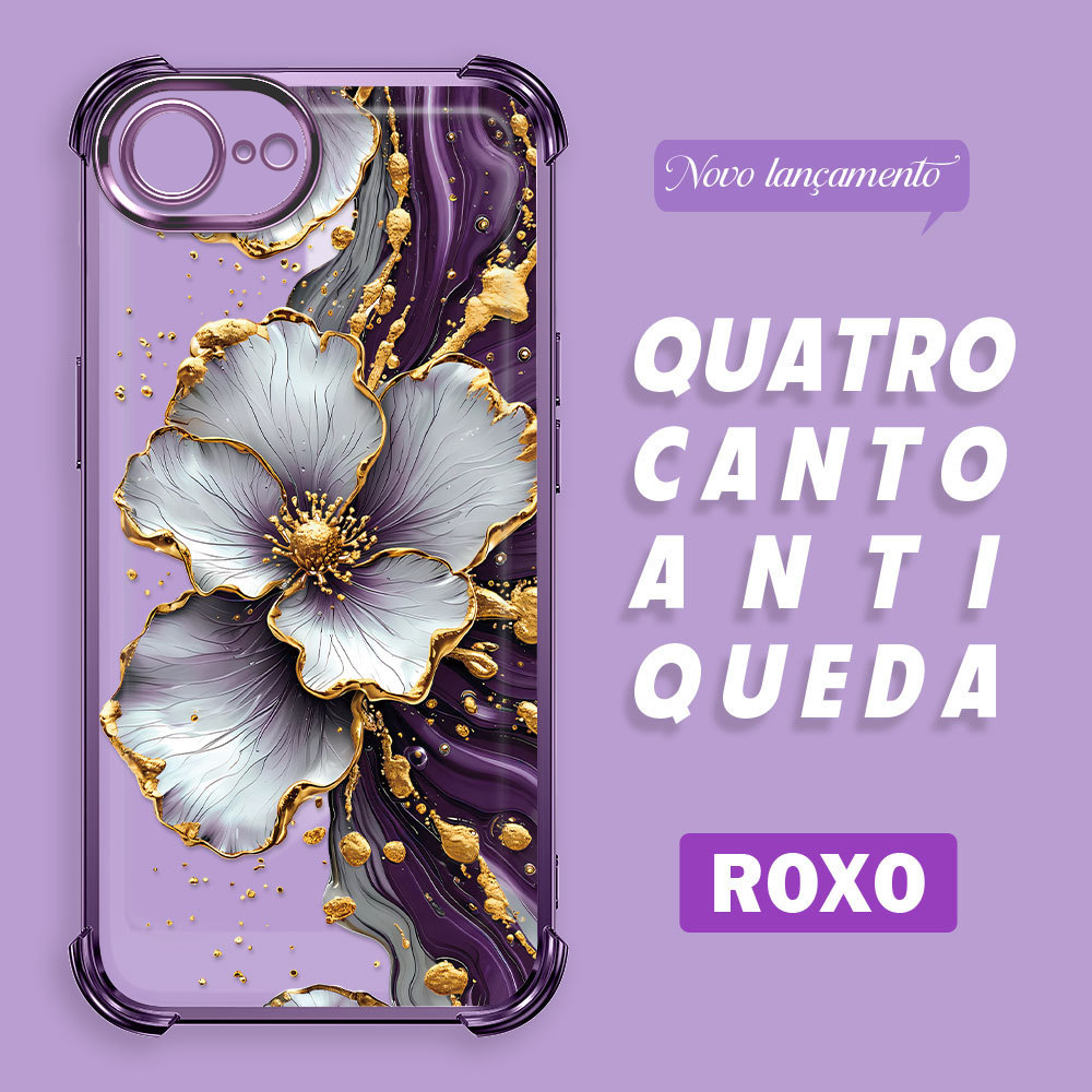 Capa Macia Luxo Para iPhone 17E 16E Telefone Capinha Capas Anti Impacto Choque Case Transparente 1137 FS
