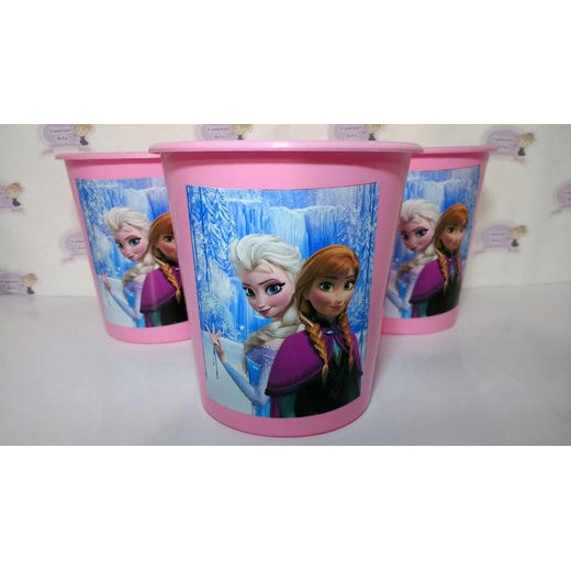 Kit 30 Rótulos Adesivo Personalizado para Baldinho de pipoca 1L e 1,5L - Lembrancinha (Envio Rápido) - Frozen