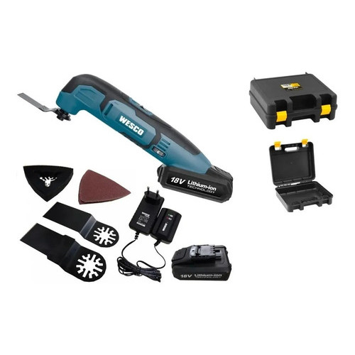 Multicortadora Oscilante A Bateria 18v Wesco C/ Maleta E Kit