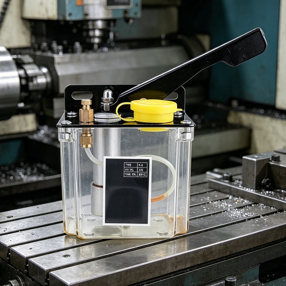 Capacidade Da Bomba De Óleo De Pressão Manual 0.8L Para Máquinas-Ferramentas Ou Centro De Usinagem 6mm