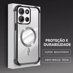 Capa Anti-Queda Transparente Para Motorola Moto G15 G17 Capinha De Celular Macia FS1316
