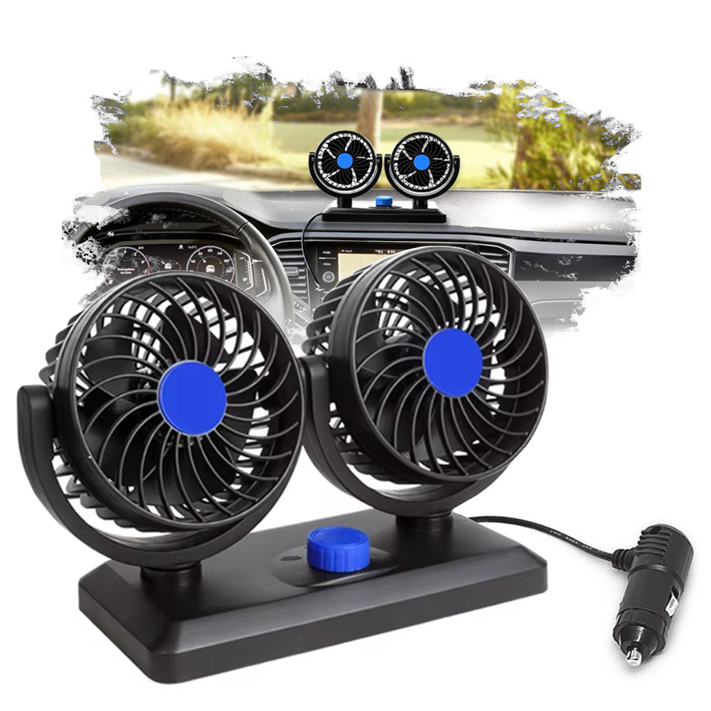 Ventilador Duplo P/ Painel Jac J5 2010 2011 2012 2013 2014 2015 2016 Carro 12V C/ Ajustável Potente
