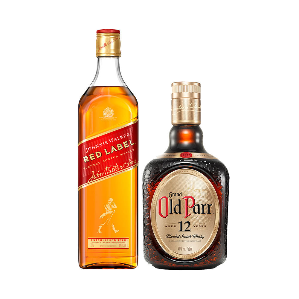 Combo Whisky Johnnie Walker Red Label 750ML + Whisky Old Parr 750ML
