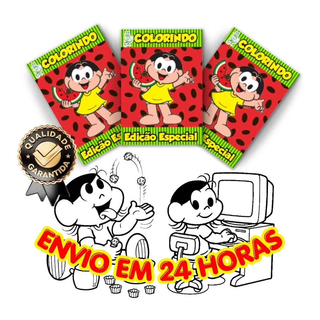 Lembrancinha Magali Revistinha de Colorir Personalizada Nome Idade Festa Infantil Criativa