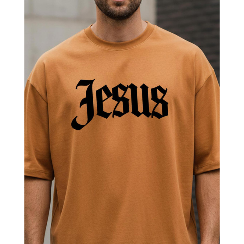 Camiseta Jesus Estampada Personalizada Oversized Streetwear