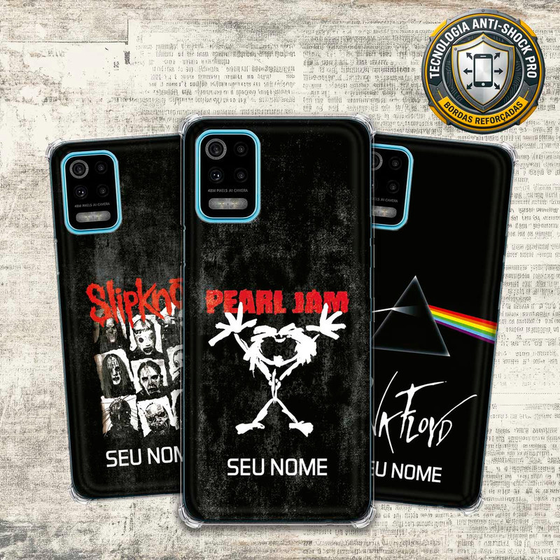 Capa Capinha - LG K62 Plus - Lendas do Rock Heavy Nu Metal Classico Grunge com Nome