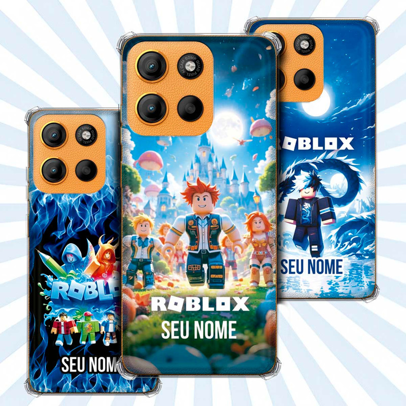 Capa Capinha - Motorola Moto G15 - Jogo Roblox Gamer Avatar Skin Personalizada Nome