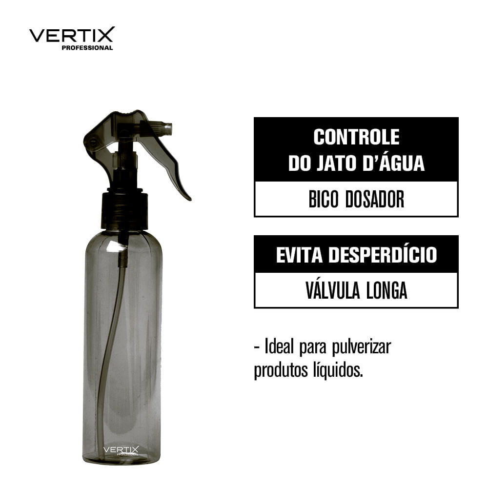 Borrifador Plástico Tubo 200ml Vertix — imagem 2 de 2