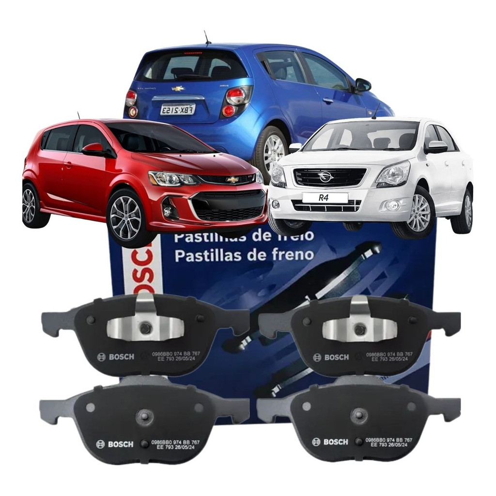 Jogo De Pastilha Freio Dianteiro Bosch Gm Cobalt Sonic Spin