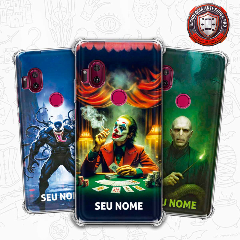 Capa Capinha - Motorola Moto One Hyper - Vilões Anti-heróis Filmes Cinema Personalizada com nome