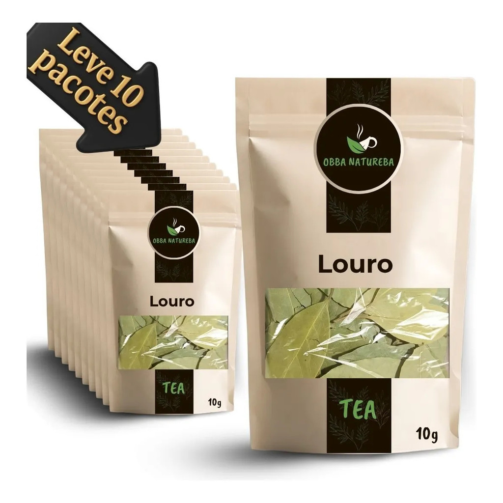 Louro Folhas para Chá Produção de Ervas Selecionada Uso Tradicional Em Infusão - Receba 10 Pacotes