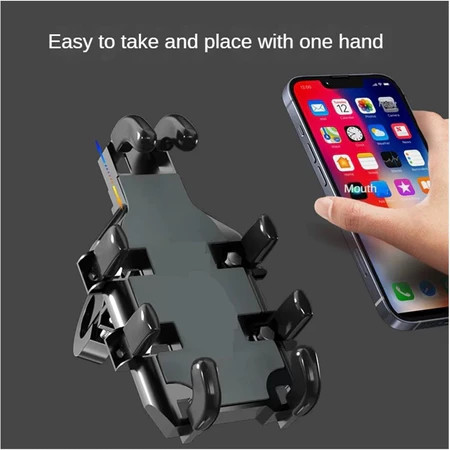 Suporte para celular à prova de choque - adequado para motocicletas, bicicletas e veículos elétricos, 360° Rotativo gira