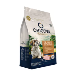 Ração Origens Natural Cães Adultos Porte Mine Pequeno Sabor Frango e Arroz 10,1kg Adimax