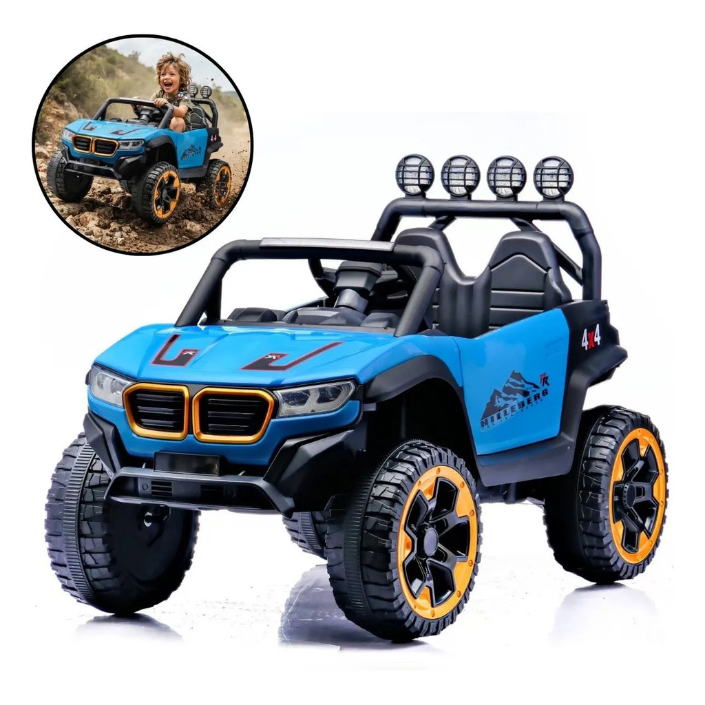 Imagem Mini Carro Elétrico Infantil 12v Utv Azul Com Som E Luzes Importway BW547AZ