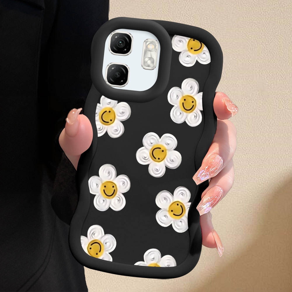 Capa Flor Girassol Para Infinix Smart 9 Hot 50i Capinha Macia De Silicone Celular 0416 MKL