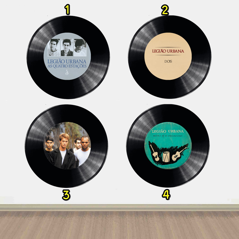 Disco Decorativo Legião Urbana Vinil Estilo Retro