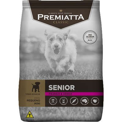 Ração Premiatta Classic Cães Sênior Raças Pequenas e Mini Frango e Arroz 3kg