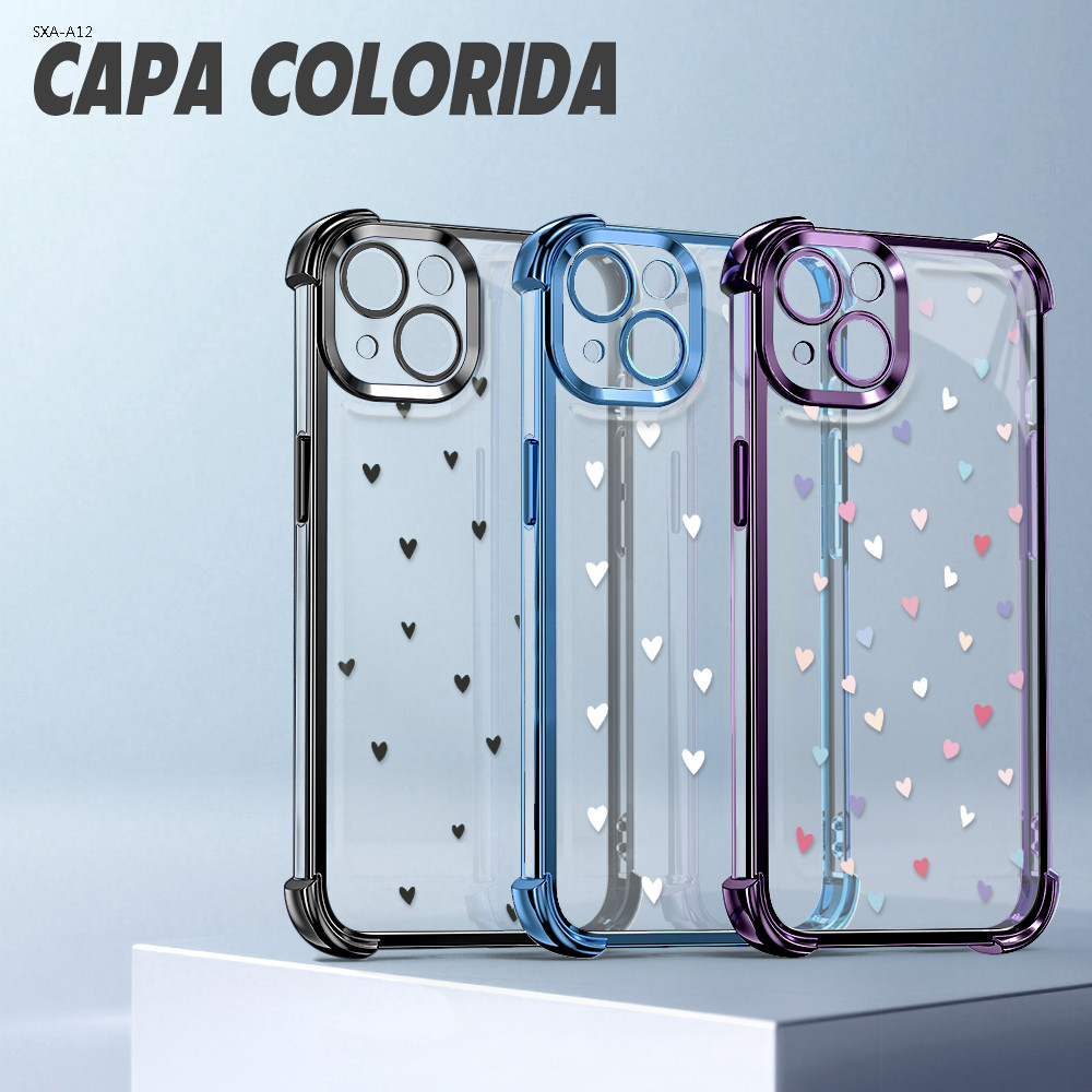 Capinha Anti-Impacto Para Samsung Galaxy A17 A16 A15 A14 A13 A12 4G 5G Capa de Celular Transparente Case 0476FS