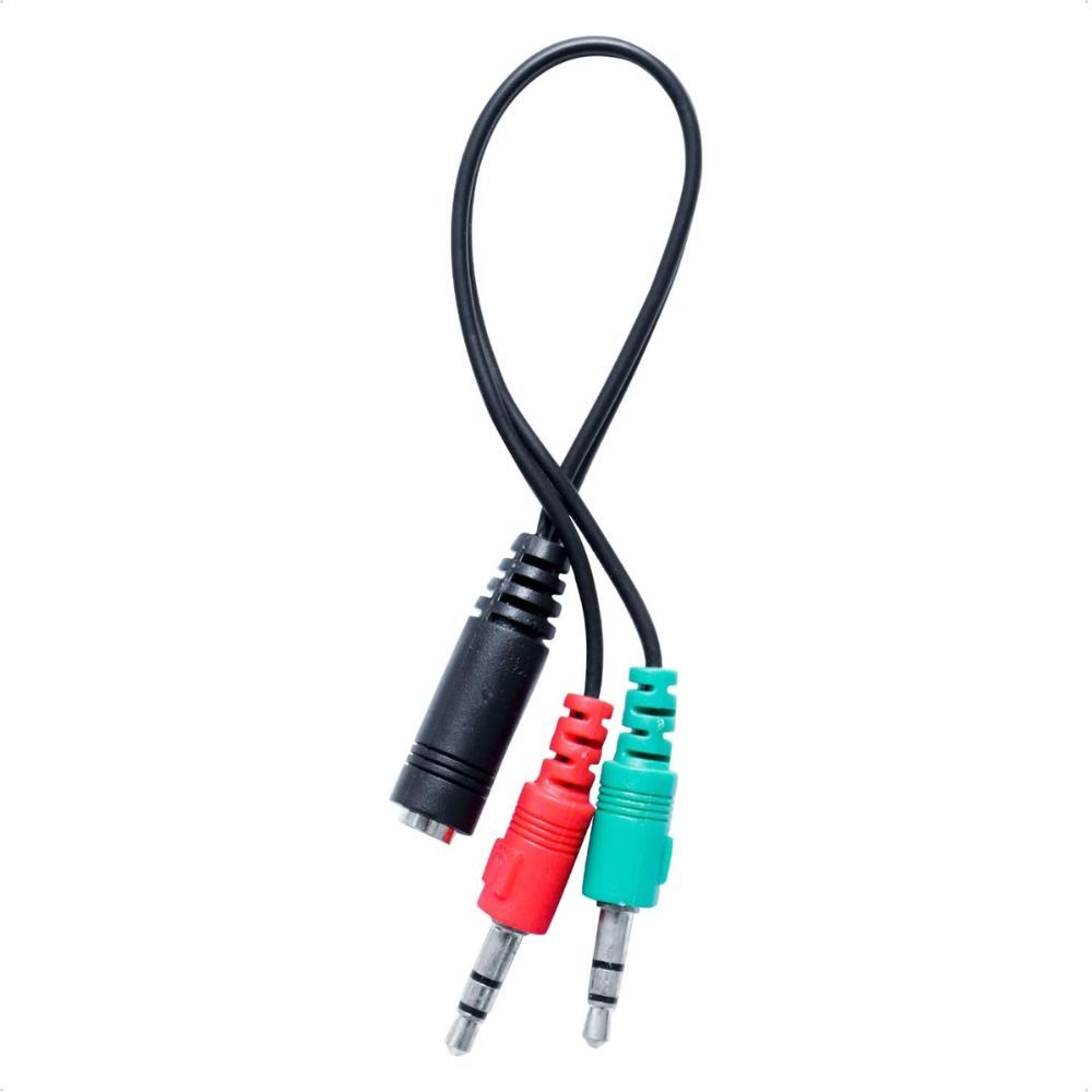 Cabo Adaptador Oex P3 P2 Para Fone E Microfone Headset CE403