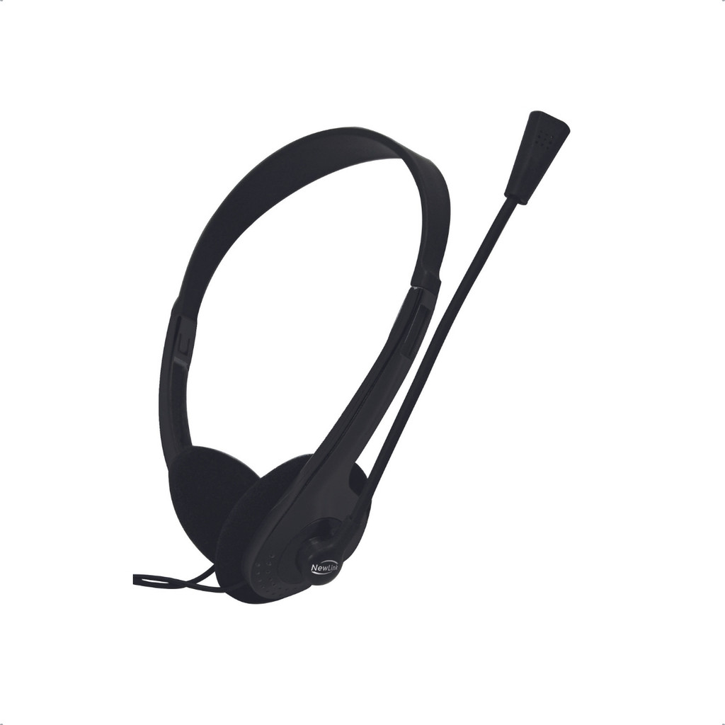 Fone De Ouvido Headset Call Center Newlink Hs302 Microfone P2 Com Controle De Volume Original