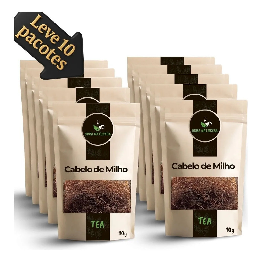 Cabelo de Milho Ervas Secas para Chá Bebida Leve-Com 10 Pacotes