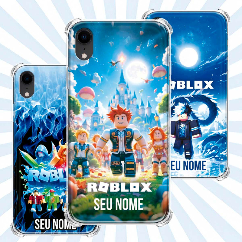 Capa Capinha - iPhone XR - Jogo Roblox Gamer Avatar Skin Personalizada Nome