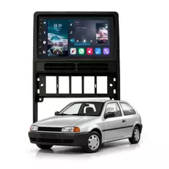 Multimídia Gol Parati Saveiro G2 1994 A 2004 Qled 2+64gb 7p Carplay Android Auto Com GPS E Wifi