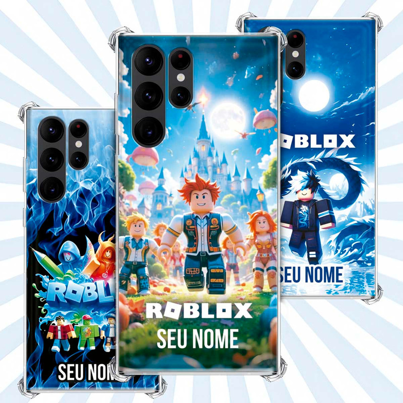 Capa Capinha - Samsung Galaxy S22 Ultra - Jogo Roblox Gamer Avatar Skin Personalizada Nome