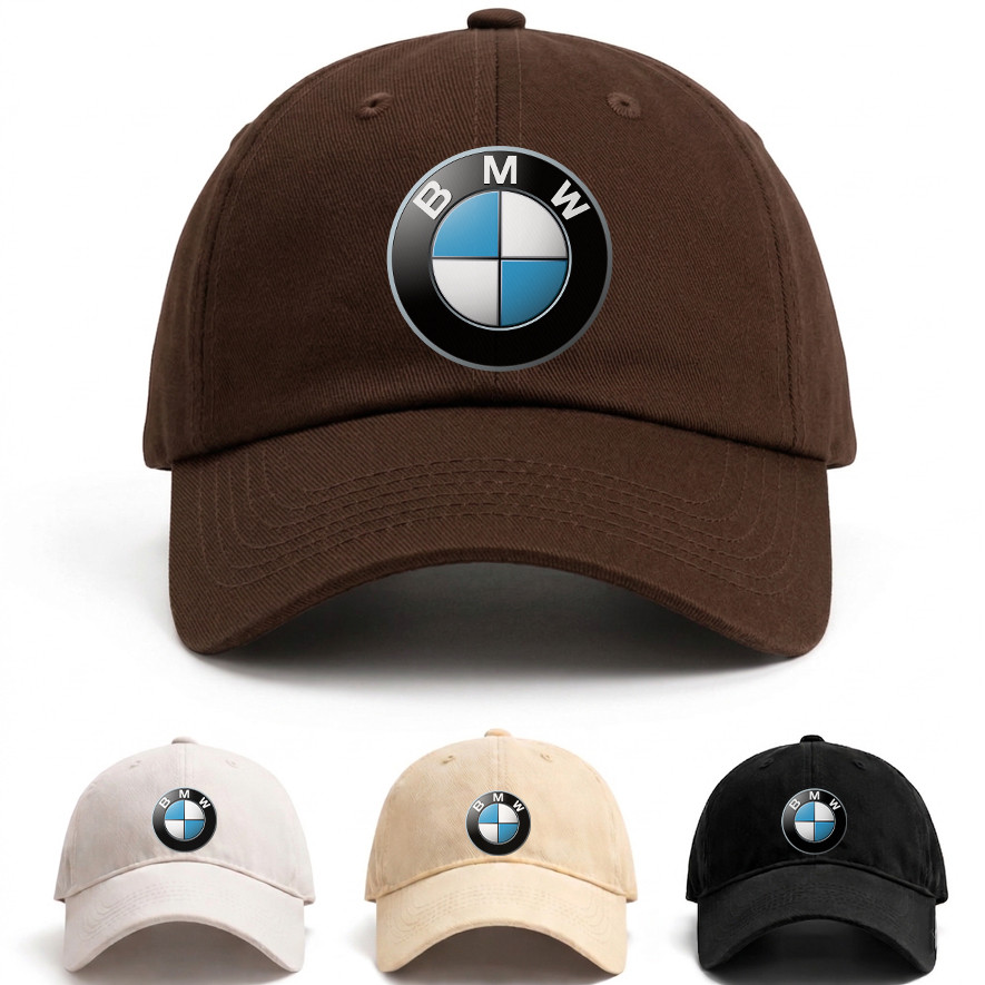 Boné Aba Curva BMW Logo M Power Car Culture Racing Premium JDM Preto Ajustável Verao Qualidade Casual Streetwear