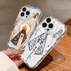 Capinha Para Samsung Galaxy A71 A56 A36 A32 A55 A54 M34 S21 S20 S23 S24 FE Ultra Silicone Nossa Senhora Capa FA779