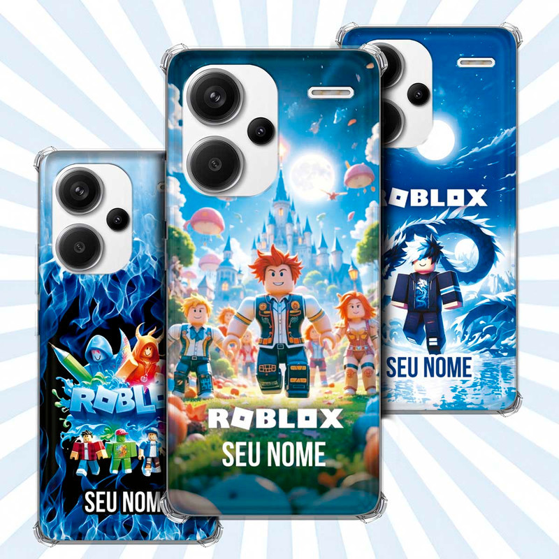Capa Capinha - Xiaomi Redmi Note 13 Pro Plus - Jogo Roblox Gamer Avatar Skin Personalizada Nome