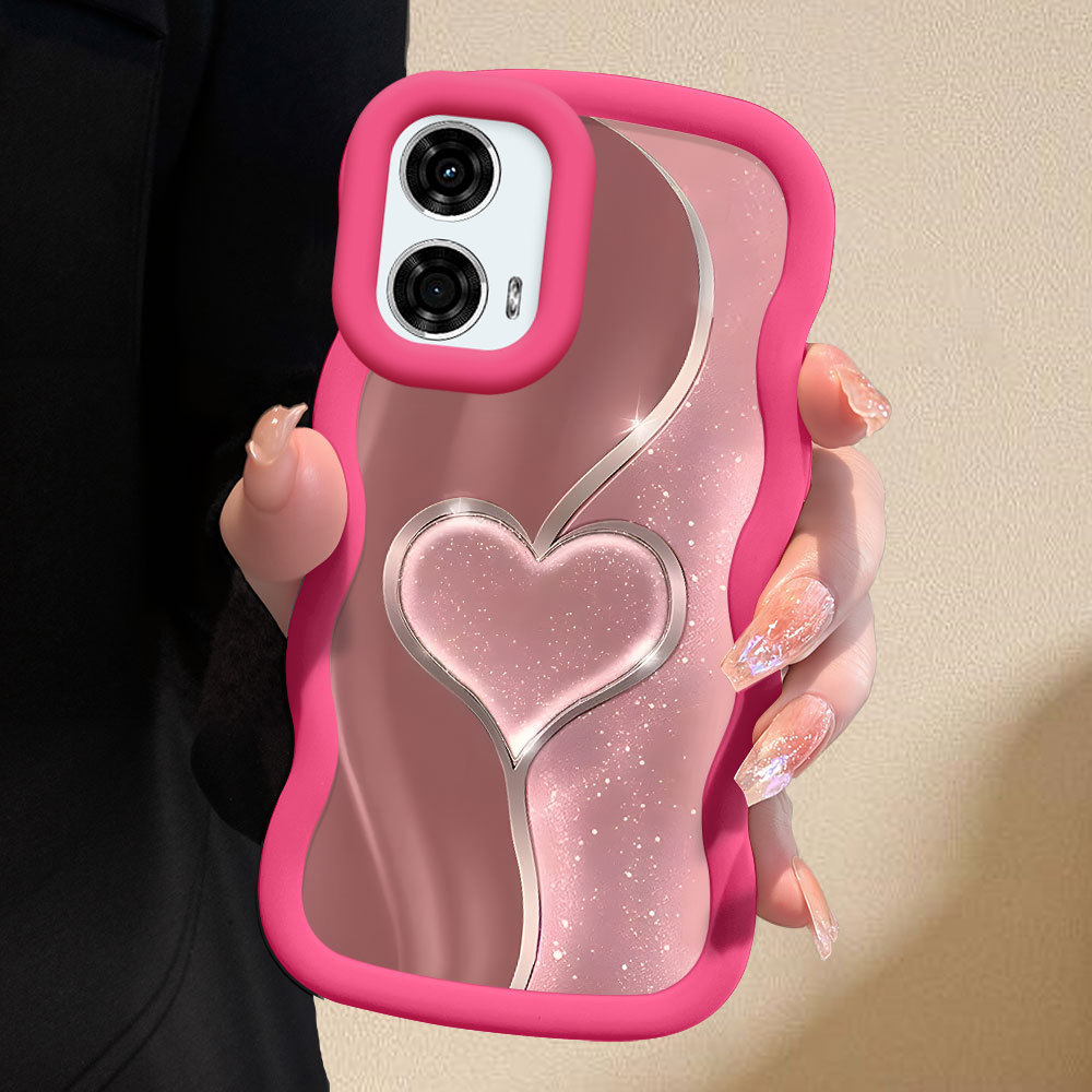 Capinha Coração Para Motorola Moto G24 G04 G04S E14 Capa Macia Silicone Case 054