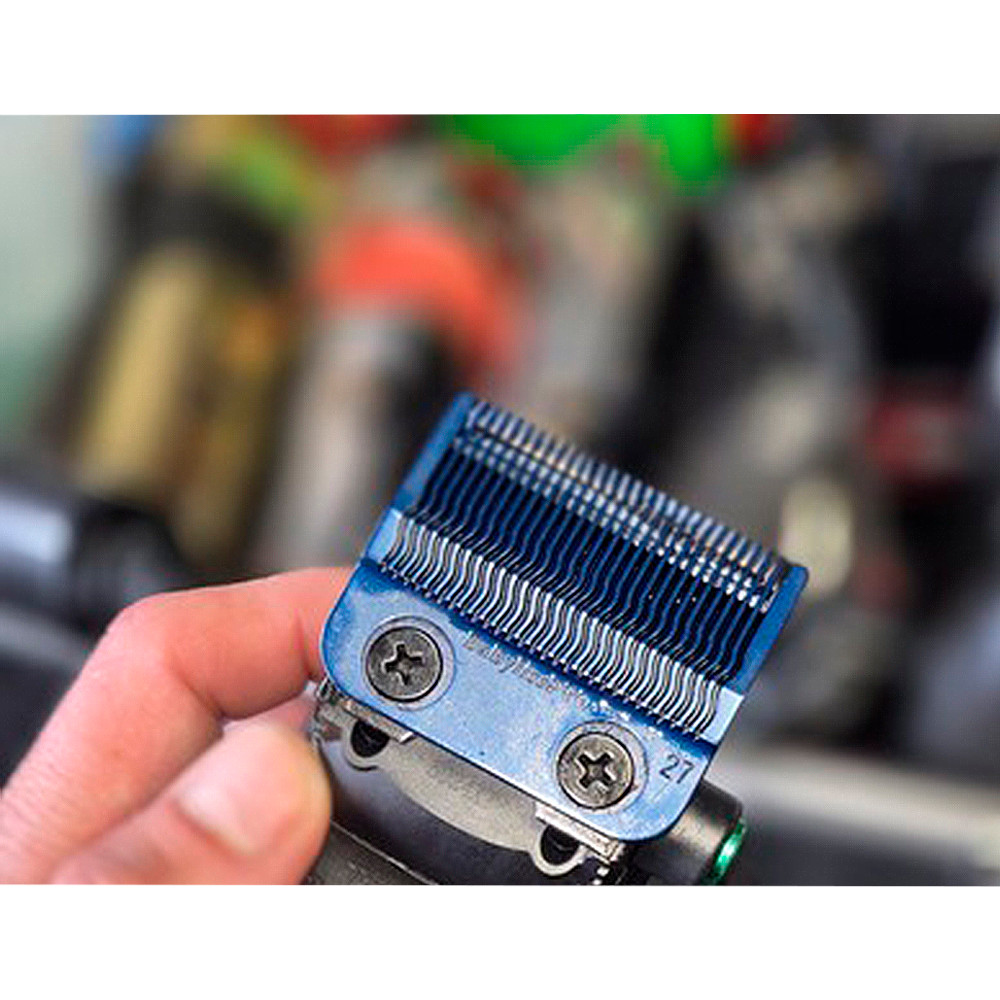 Lâmina Máquina Cortar Cabelo MIM Fade 27 Dentes Azul Detalhamento Ultrapreciso BabylissPRO FX8027BL — imagem 2 de 2