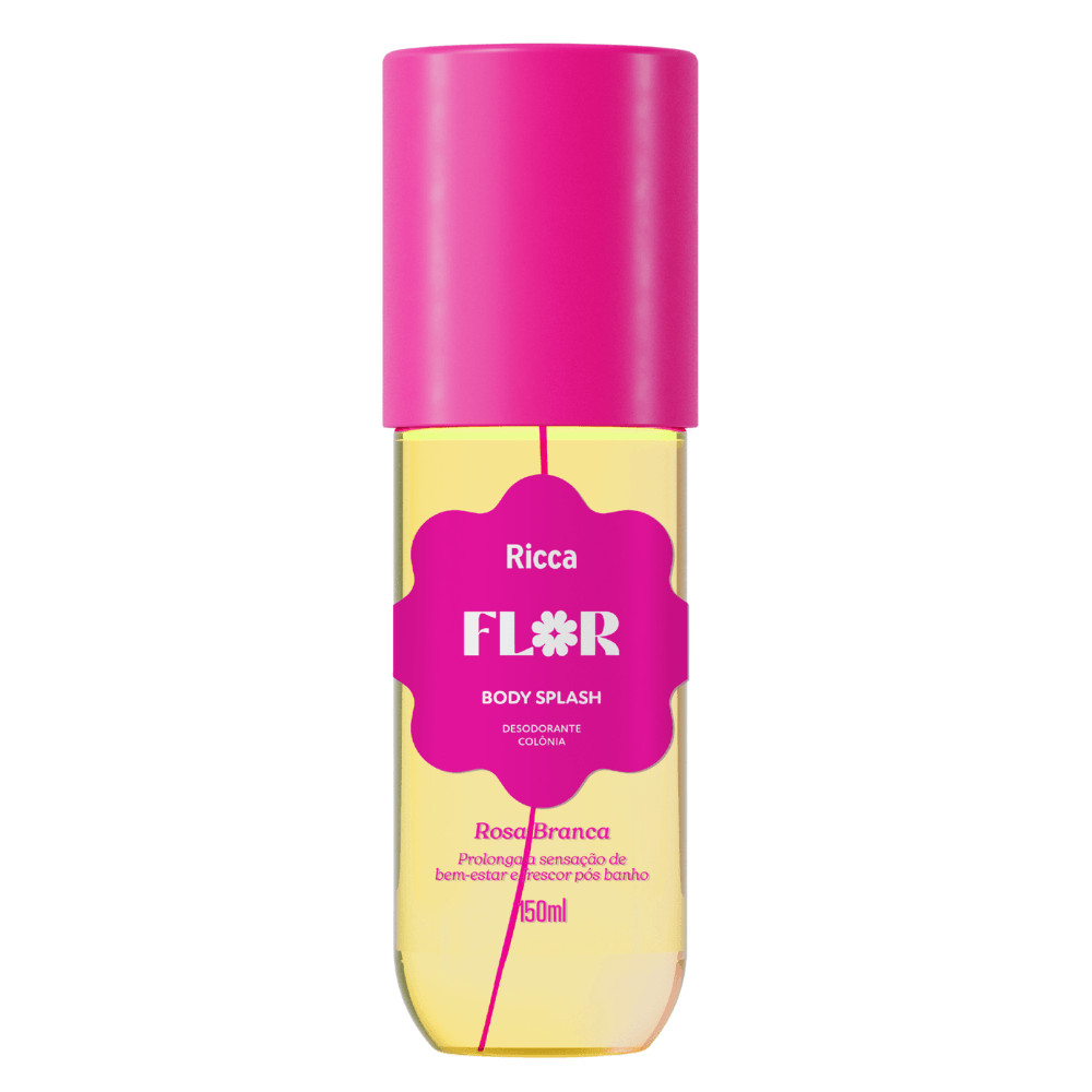 Body Splash Deo Colônia Ricca Flor Rosa Branca 150Ml