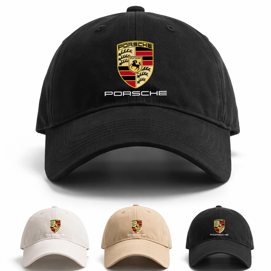 Boné Aba Curva Porsche Text Minimalist Luxury Car Culture Streetwear