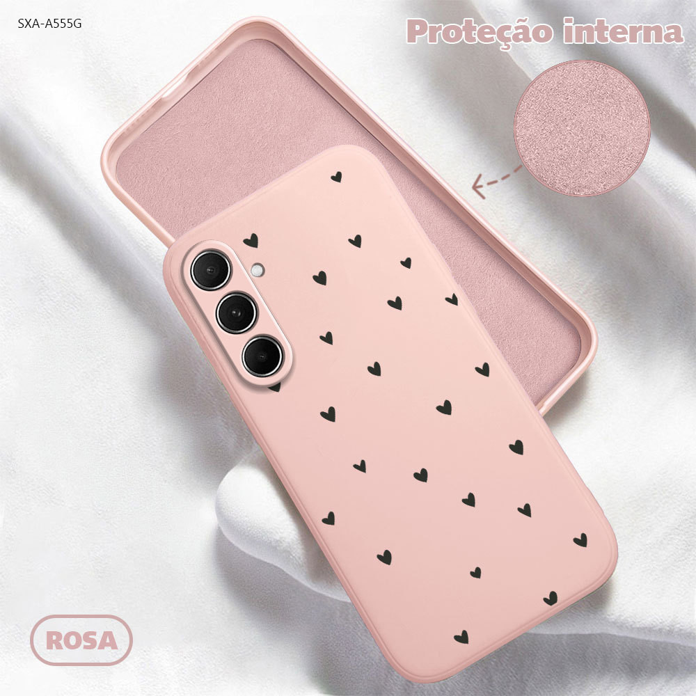 Capa Para Samsung Galaxy A55 A54 A35 A34 A32 4G 5G Capinha De Celular Silicone Proteção Líquido Macio Case 0447 ZBYT