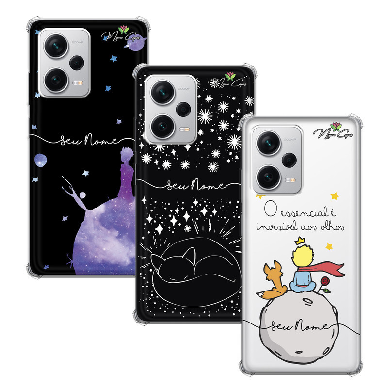 Capa Capinha - Xiaomi Redmi Note 12 Pro Plus - Pequeno Principe Personalizada com Nome