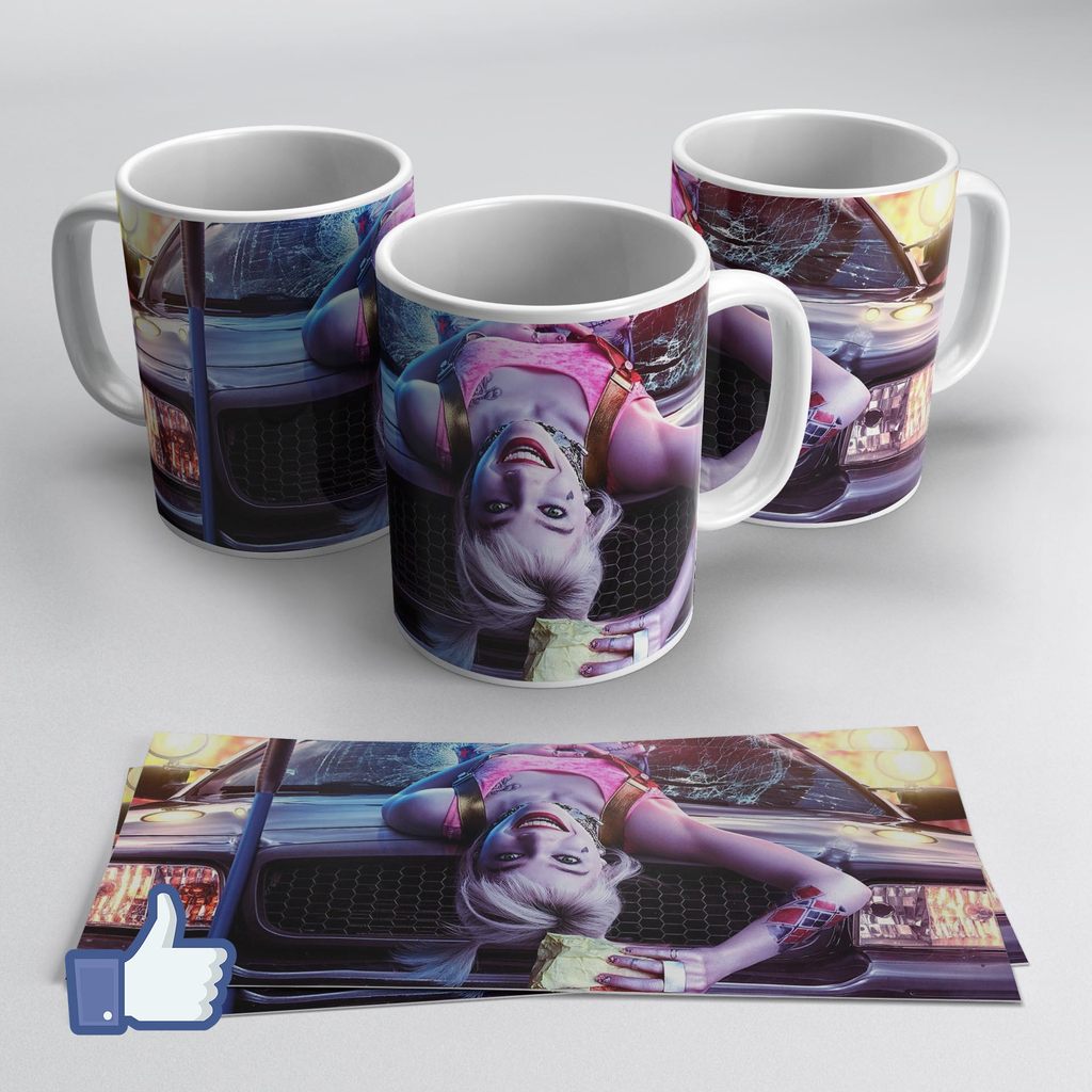 Caneca Porcelana Harley Quinn Suicide Squad Design Exclusivo 325ml Premium