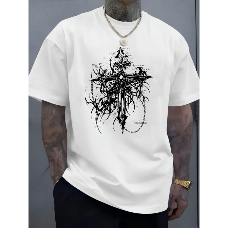 Camiseta Estampada Masculina Feminina Estilo Streetwear Despojado Moda Urbana Gola Redonda Preto Branco P M G GG