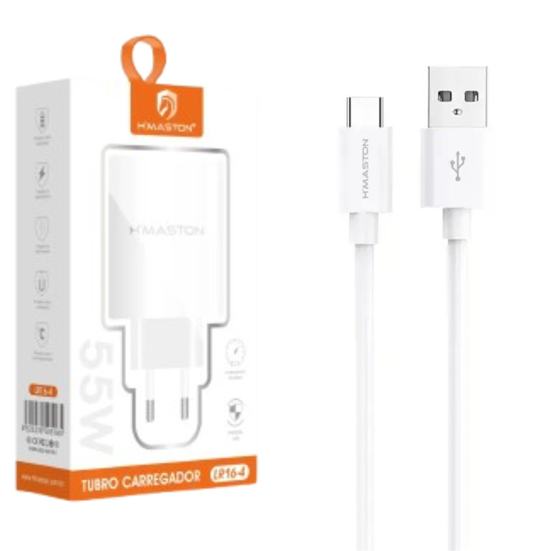 Kit Carregador Super Turbo para Samsung Galaxy M35 - Cabo USB C + Fonte
