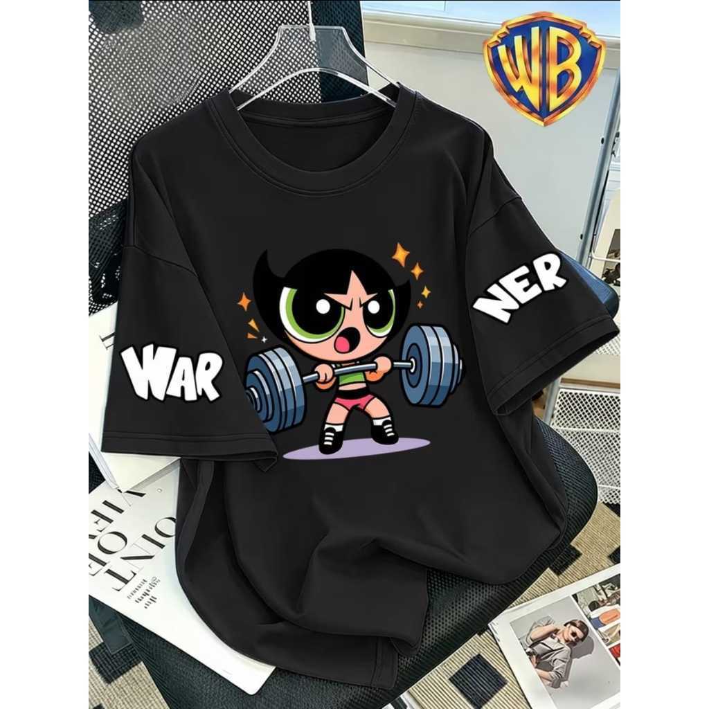 Camiseta Oversized para Treino Academia Meninas Super Poderosas Lindinha Docinho Florzinha 100% Algodão