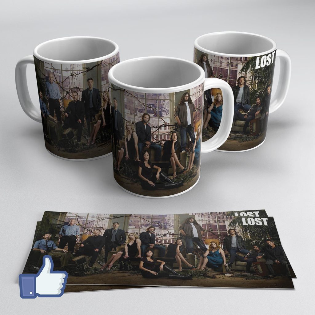 Caneca Porcelana LOST - Série TV Personalizada Design Exclusivo 325ml Premium