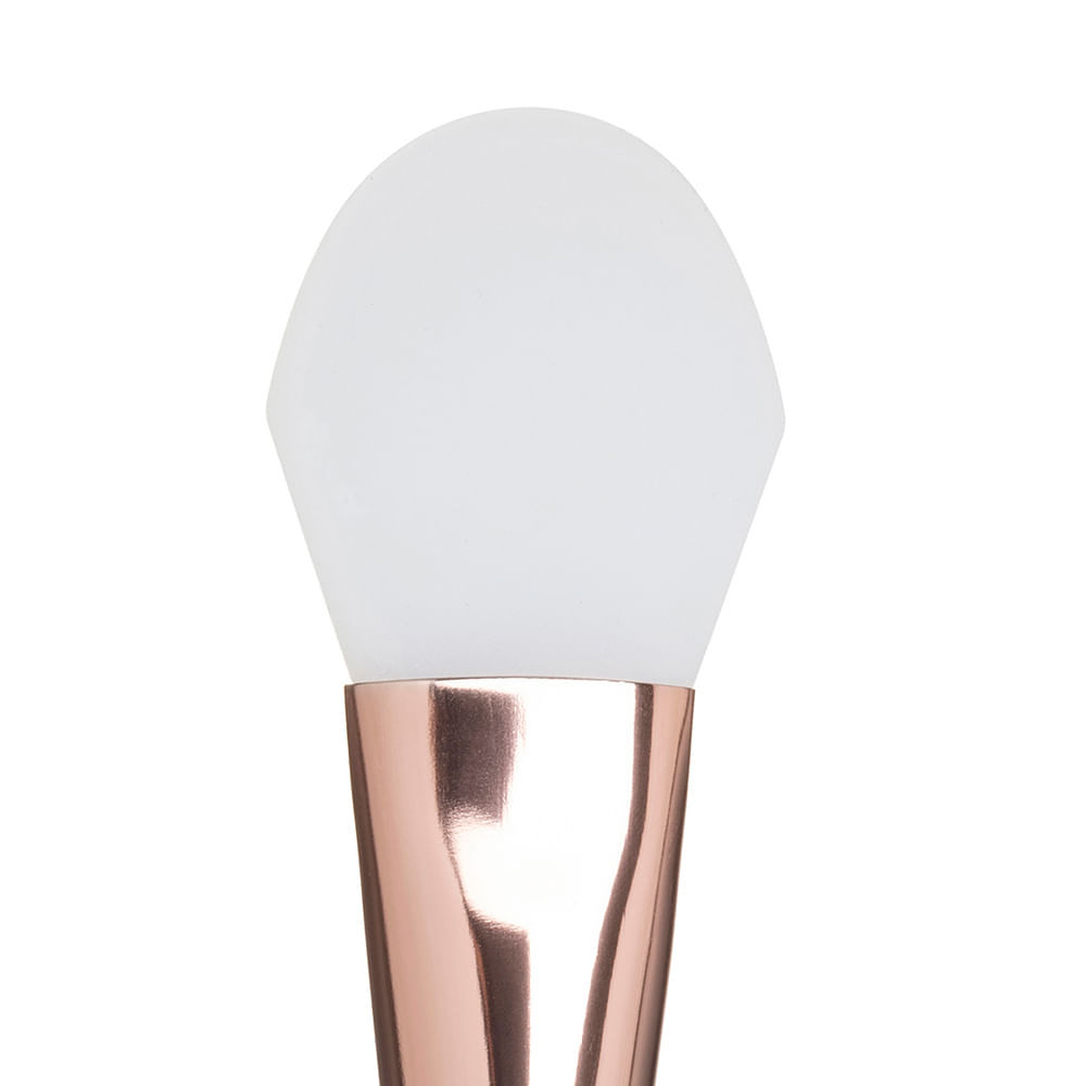Kit Com 2 Pincéis Rose Gold De Silicone Para Bases E Máscaras Ricca — imagem 2 de 2